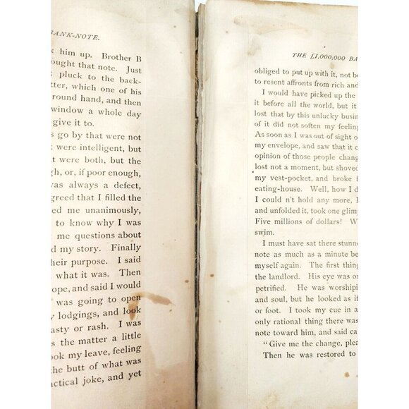 Mark Twain The 1 Million Pound Bank Note First Edition 1893 HC Victorian Bk HBS - Picture 6 of 11